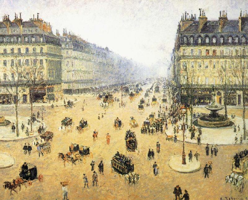 Camille Pissarro Mist of the French Theater Square
